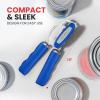 imageZulay Kitchen Heavy Duty Stainless Steel Can Opener Manual with Bottle Opener  Rust Proof Manual Can Opener With Turn Knob ampamp Soft Grip Handles  BlackRoyal Blue