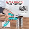 imageZulay Kitchen Heavy Duty Stainless Steel Can Opener Manual with Bottle Opener  Rust Proof Manual Can Opener With Turn Knob ampamp Soft Grip Handles  BlackTurquoise