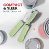 imageZulay Kitchen Heavy Duty Stainless Steel Can Opener Manual with Bottle Opener  Rust Proof Manual Can Opener With Turn Knob ampamp Soft Grip Handles  BlackPistachio