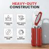 imageZulay Kitchen Heavy Duty Stainless Steel Can Opener Manual with Bottle Opener  Rust Proof Manual Can Opener With Turn Knob ampamp Soft Grip Handles  BlackRed