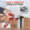 imageZulay Kitchen Heavy Duty Stainless Steel Can Opener Manual with Bottle Opener  Rust Proof Manual Can Opener With Turn Knob ampamp Soft Grip Handles  BlackRed