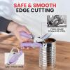 imageZulay Kitchen Heavy Duty Stainless Steel Can Opener Manual with Bottle Opener  Rust Proof Manual Can Opener With Turn Knob ampamp Soft Grip Handles  BlackLavender