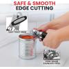 imageZulay Kitchen Heavy Duty Stainless Steel Can Opener Manual with Bottle Opener  Rust Proof Manual Can Opener With Turn Knob ampamp Soft Grip Handles  BlackBlack