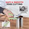 imageZulay Kitchen Heavy Duty Stainless Steel Can Opener Manual with Bottle Opener  Rust Proof Manual Can Opener With Turn Knob ampamp Soft Grip Handles  BlackPistachio