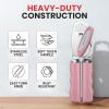 imageZulay Kitchen Heavy Duty Stainless Steel Can Opener Manual with Bottle Opener  Rust Proof Manual Can Opener With Turn Knob ampamp Soft Grip Handles  BlackPink