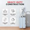 imageZulay Kitchen Heavy Duty Stainless Steel Can Opener Manual with Bottle Opener  Rust Proof Manual Can Opener With Turn Knob ampamp Soft Grip Handles  BlackLight Blue