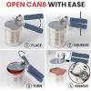 imageZulay Kitchen Heavy Duty Stainless Steel Can Opener Manual with Bottle Opener  Rust Proof Manual Can Opener With Turn Knob ampamp Soft Grip Handles  BlackBlue
