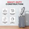 imageZulay Kitchen Heavy Duty Stainless Steel Can Opener Manual with Bottle Opener  Rust Proof Manual Can Opener With Turn Knob ampamp Soft Grip Handles  BlackGray