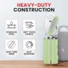 imageZulay Kitchen Heavy Duty Stainless Steel Can Opener Manual with Bottle Opener  Rust Proof Manual Can Opener With Turn Knob ampamp Soft Grip Handles  BlackPistachio