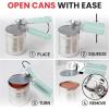 imageZulay Kitchen Heavy Duty Stainless Steel Can Opener Manual with Bottle Opener  Rust Proof Manual Can Opener With Turn Knob ampamp Soft Grip Handles  BlackMint