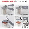 imageZulay Kitchen Heavy Duty Stainless Steel Can Opener Manual with Bottle Opener  Rust Proof Manual Can Opener With Turn Knob ampamp Soft Grip Handles  BlackGray