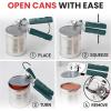 imageZulay Kitchen Heavy Duty Stainless Steel Can Opener Manual with Bottle Opener  Rust Proof Manual Can Opener With Turn Knob ampamp Soft Grip Handles  BlackGreen