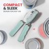 imageZulay Kitchen Heavy Duty Stainless Steel Can Opener Manual with Bottle Opener  Rust Proof Manual Can Opener With Turn Knob ampamp Soft Grip Handles  BlackMint