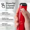 imageZulay Kitchen Lux Rechargeable Milk Frother Handheld  Powerful 2Speed Motor Fully Waterproof 2000mAh Battery  Drink Mixer For Latte Cappuccino Matcha Protein Powder  BlackRed