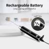 imageZulay Kitchen Lux Rechargeable Milk Frother Handheld  Powerful 2Speed Motor Fully Waterproof 2000mAh Battery  Drink Mixer For Latte Cappuccino Matcha Protein Powder  BlackBlack