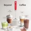 imageZulay Kitchen Lux Rechargeable Milk Frother Handheld  Powerful 2Speed Motor Fully Waterproof 2000mAh Battery  Drink Mixer For Latte Cappuccino Matcha Protein Powder  BlackRed