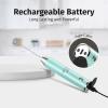 imageZulay Kitchen Lux Rechargeable Milk Frother Handheld  Powerful 2Speed Motor Fully Waterproof 2000mAh Battery  Drink Mixer For Latte Cappuccino Matcha Protein Powder  BlackSky Blue