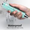 imageZulay Kitchen Lux Rechargeable Milk Frother Handheld  Powerful 2Speed Motor Fully Waterproof 2000mAh Battery  Drink Mixer For Latte Cappuccino Matcha Protein Powder  BlackSky Blue
