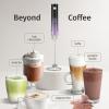 imageZulay Kitchen Lux Rechargeable Milk Frother Handheld  Powerful 2Speed Motor Fully Waterproof 2000mAh Battery  Drink Mixer For Latte Cappuccino Matcha Protein Powder  BlackBlack Purple