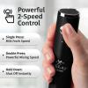 imageZulay Kitchen Lux Rechargeable Milk Frother Handheld  Powerful 2Speed Motor Fully Waterproof 2000mAh Battery  Drink Mixer For Latte Cappuccino Matcha Protein Powder  BlackBlack