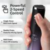 imageZulay Kitchen Lux Rechargeable Milk Frother Handheld  Powerful 2Speed Motor Fully Waterproof 2000mAh Battery  Drink Mixer For Latte Cappuccino Matcha Protein Powder  BlackBlack Purple