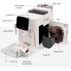 imageZulay Kitchen Magia Clasica  Fully Automatic Espresso Machine With Grinder  Touch Screen Coffee Maker With OneTouch Operation  Milk Foam System For Latte Cappuccino Macchiato  BlackCream Silver