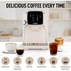 imageZulay Kitchen Magia Clasica  Fully Automatic Espresso Machine With Grinder  Touch Screen Coffee Maker With OneTouch Operation  Milk Foam System For Latte Cappuccino Macchiato  BlackCream Silver