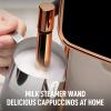 imageZulay Kitchen Magia Clasica  Fully Automatic Espresso Machine With Grinder  Touch Screen Coffee Maker With OneTouch Operation  Milk Foam System For Latte Cappuccino Macchiato  BlackCream Copper