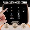 imageZulay Kitchen Magia Clasica  Fully Automatic Espresso Machine With Grinder  Touch Screen Coffee Maker With OneTouch Operation  Milk Foam System For Latte Cappuccino Macchiato  BlackCream Copper