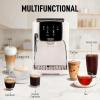 imageZulay Kitchen Magia Clasica  Fully Automatic Espresso Machine With Grinder  Touch Screen Coffee Maker With OneTouch Operation  Milk Foam System For Latte Cappuccino Macchiato  BlackCream Silver