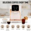 imageZulay Kitchen Magia Clasica  Fully Automatic Espresso Machine With Grinder  Touch Screen Coffee Maker With OneTouch Operation  Milk Foam System For Latte Cappuccino Macchiato  BlackCream Copper