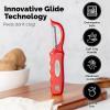 imageZulay Kitchen Premium Vegetable Peeler for Kitchen  Swivel Peeler with Razor Sharp Stainless Steel Blades ampamp Strong Ergonomic Handle  Dishwasher Safe Easy To Use with Blemish Remover  BlackRed