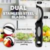 imageZulay Kitchen Premium Vegetable Peeler for Kitchen  Swivel Peeler with Razor Sharp Stainless Steel Blades ampamp Strong Ergonomic Handle  Dishwasher Safe Easy To Use with Blemish Remover  BlackBlack
