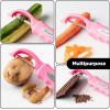 imageZulay Kitchen Premium Vegetable Peeler for Kitchen  Swivel Peeler with Razor Sharp Stainless Steel Blades ampamp Strong Ergonomic Handle  Dishwasher Safe Easy To Use with Blemish Remover  BlackSalmon Pink