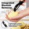 imageZulay Kitchen Premium Vegetable Peeler for Kitchen  Swivel Peeler with Razor Sharp Stainless Steel Blades ampamp Strong Ergonomic Handle  Dishwasher Safe Easy To Use with Blemish Remover  BlackBlack