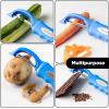 imageZulay Kitchen Premium Vegetable Peeler for Kitchen  Swivel Peeler with Razor Sharp Stainless Steel Blades ampamp Strong Ergonomic Handle  Dishwasher Safe Easy To Use with Blemish Remover  BlackBlue