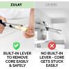 imageZulay Kitchen Stainless Steel Pineapple Corer ampamp Slicer  Eye Removal Tool  Heavy Duty Pineapple Cutter with Reinforced Blade  Effortless Pineapple Core Remover ampamp Slicer  Periwinkle BlueDark Blue
