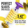 imageZulay Kitchen Stainless Steel Pineapple Corer ampamp Slicer  Eye Removal Tool  Heavy Duty Pineapple Cutter with Reinforced Blade  Effortless Pineapple Core Remover ampamp Slicer  Periwinkle BluePurple