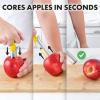imageZulay Kitchen Stainless Steel Pineapple Corer ampamp Slicer  Eye Removal Tool  Heavy Duty Pineapple Cutter with Reinforced Blade  Effortless Pineapple Core Remover ampamp Slicer  Periwinkle BlueYellow