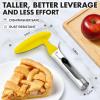 imageZulay Kitchen Stainless Steel Pineapple Corer ampamp Slicer  Eye Removal Tool  Heavy Duty Pineapple Cutter with Reinforced Blade  Effortless Pineapple Core Remover ampamp Slicer  Periwinkle BlueYellow