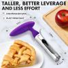 imageZulay Kitchen Stainless Steel Pineapple Corer ampamp Slicer  Eye Removal Tool  Heavy Duty Pineapple Cutter with Reinforced Blade  Effortless Pineapple Core Remover ampamp Slicer  Periwinkle BluePurple