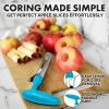imageZulay Kitchen Stainless Steel Pineapple Corer ampamp Slicer  Eye Removal Tool  Heavy Duty Pineapple Cutter with Reinforced Blade  Effortless Pineapple Core Remover ampamp Slicer  Periwinkle BlueLight Blue