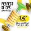 imageZulay Kitchen Stainless Steel Pineapple Corer ampamp Slicer  Eye Removal Tool  Heavy Duty Pineapple Cutter with Reinforced Blade  Effortless Pineapple Core Remover ampamp Slicer  Periwinkle BlueBright Green