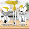 imageZulay Kitchen Stainless Steel Pineapple Corer ampamp Slicer  Eye Removal Tool  Heavy Duty Pineapple Cutter with Reinforced Blade  Effortless Pineapple Core Remover ampamp Slicer  Periwinkle BlueYellow