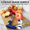 imageZulay Kitchen Stainless Steel Pineapple Corer ampamp Slicer  Eye Removal Tool  Heavy Duty Pineapple Cutter with Reinforced Blade  Effortless Pineapple Core Remover ampamp Slicer  Periwinkle BlueDark Blue
