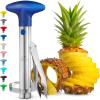 imageZulay Kitchen Stainless Steel Pineapple Corer ampamp Slicer  Eye Removal Tool  Heavy Duty Pineapple Cutter with Reinforced Blade  Effortless Pineapple Core Remover ampamp Slicer  Periwinkle BlueDark Blue