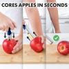 imageZulay Kitchen Stainless Steel Pineapple Corer ampamp Slicer  Eye Removal Tool  Heavy Duty Pineapple Cutter with Reinforced Blade  Effortless Pineapple Core Remover ampamp Slicer  Periwinkle BlueDark Blue