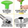 imageZulay Kitchen Stainless Steel Pineapple Corer ampamp Slicer  Eye Removal Tool  Heavy Duty Pineapple Cutter with Reinforced Blade  Effortless Pineapple Core Remover ampamp Slicer  Periwinkle BlueBright Green