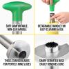imageZulay Kitchen Stainless Steel Pineapple Corer ampamp Slicer  Eye Removal Tool  Heavy Duty Pineapple Cutter with Reinforced Blade  Effortless Pineapple Core Remover ampamp Slicer  Periwinkle BlueForest Green