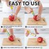 imageZulay Kitchen Stainless Steel Pineapple Corer ampamp Slicer  Eye Removal Tool  Heavy Duty Pineapple Cutter with Reinforced Blade  Effortless Pineapple Core Remover ampamp Slicer  Periwinkle BlueYellow
